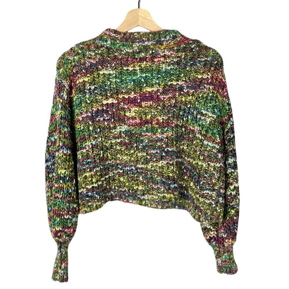 Code X Mode Nordstrom Colorful Knit Cropped Pullover Sweater S - Picture 2 of 4